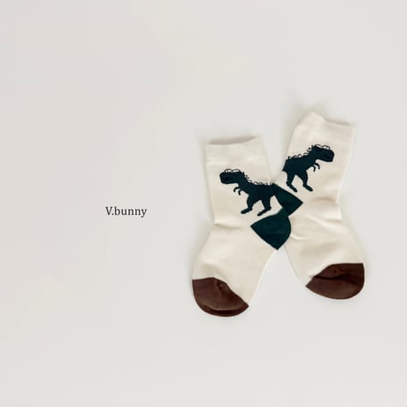 vbunny/50. dino socks set M(130-150)-XL(180-210)