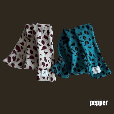 pepper/10. leopard muffler XS-XL