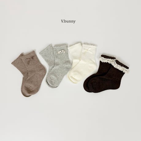 vbunny/5. cre socks set M(130-150)-XL(180-210)