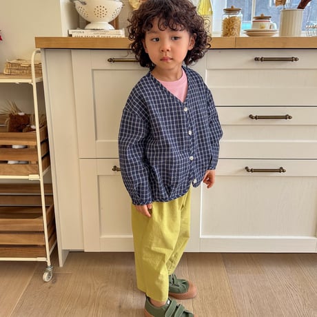 tinyhiker/2. cotton check cardigan XS-XL