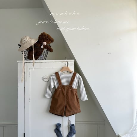 monbebe/21. royal corduroy overalls p  S(1-2Y)-XL(7-8Y)