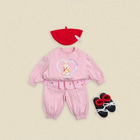 oottbebe/37. cuty rabbit updown set XS(0-1Y)-XL(4-5Y)