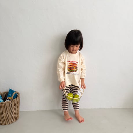 nightbebe/3. hamburger long sleeve T-shirt XS-XL