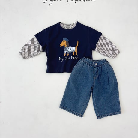 yogurtmansion/54. bonjour T-shirt XS-XL
