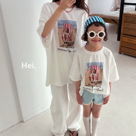 hei/10. beach T-shirt MOM