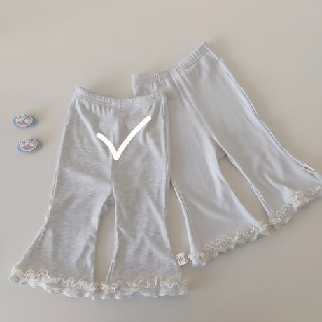 aiai/54. basic gray pants boots cut S(6M-2Y)-XL(4-5Y)