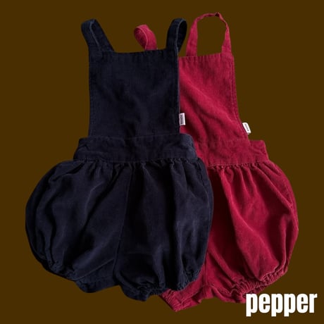 pepper/39. coduroy short overalls  XS-XL