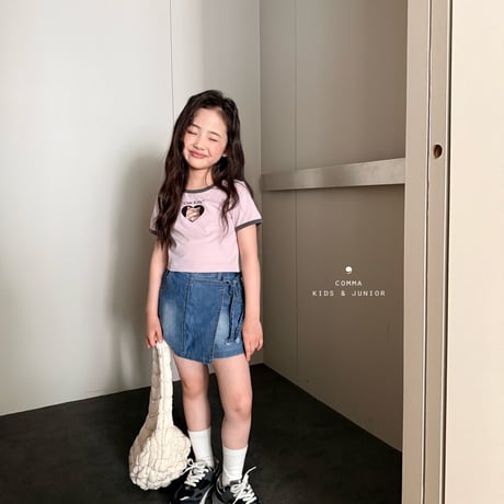 comma/3. heart cat T-shirt 160-170