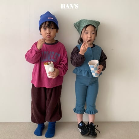 hans/35. cotton stripe T-shirt XS-XL