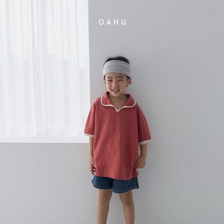 oahu/13. brick collar T-shirt S-XL