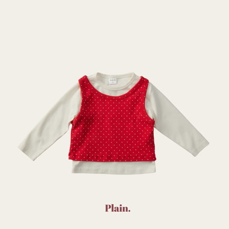 plain/34. dot rayerd sleeveless ) set XS-XL
