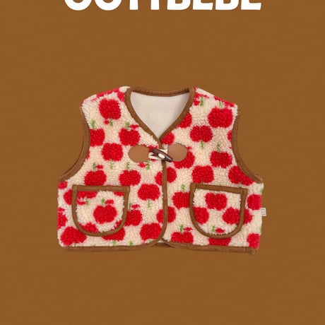 oottbebe/39. apple bear dumble ( dumble fleece vest XS(0-1Y)-XL(4-5Y)