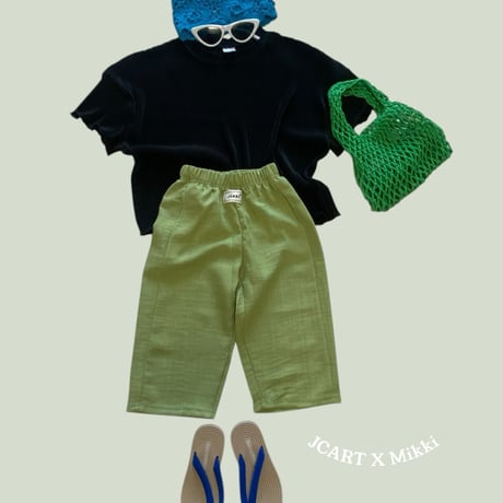 mikki/94. knee anna coming linen pants ADULT