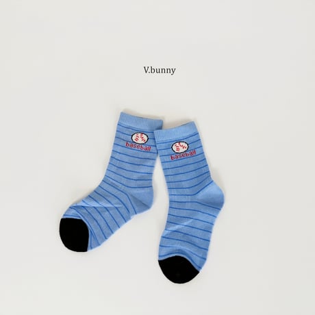 vbunny/79. baseball socks set M(130-150)-XL(180-210)