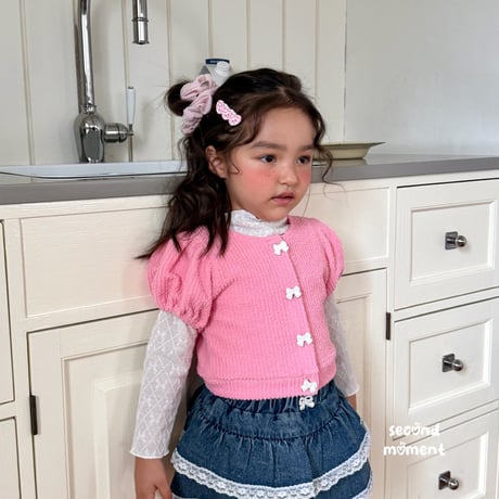 secondmoment/79. roro ribbon nanalri T-shirt JS-JL