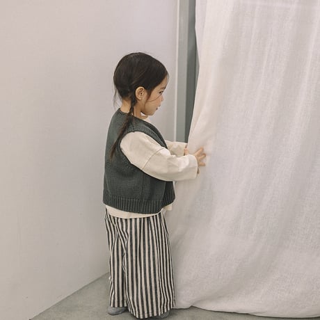 melmel/27. Striped wide pants XXS-XL