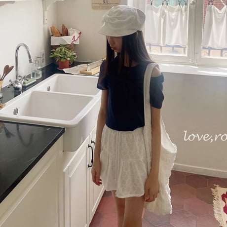 loverosie/116. punching fril skirt L-XL