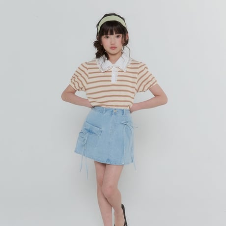 forkchips/60. rolly pop shirts collar T-shirt JS-JXL