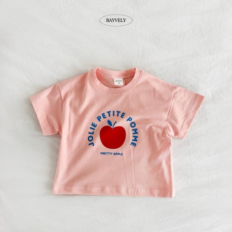 bayvely/19. apple half t T-shirt XS-XL