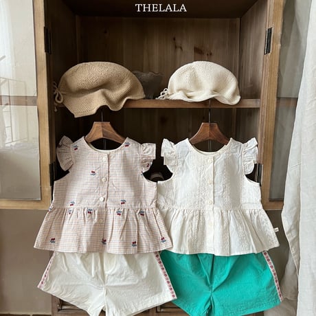 thelala/56. cherry blouse XS-XL