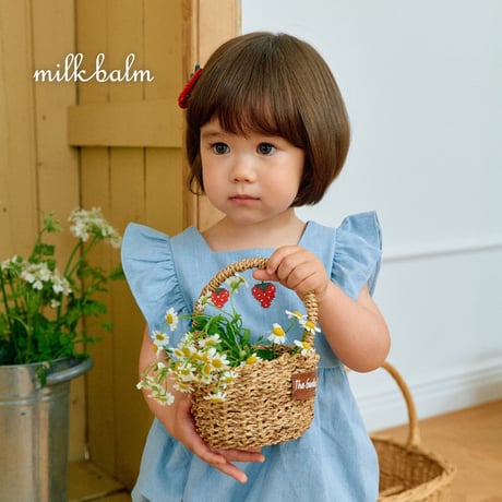 milkbalm/16. strawberry denim suit XS(-6M)-M(12M-18M)