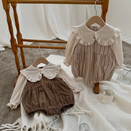 bebeholic/17. leaf collar suit S(3-6M)-L(12-18M)