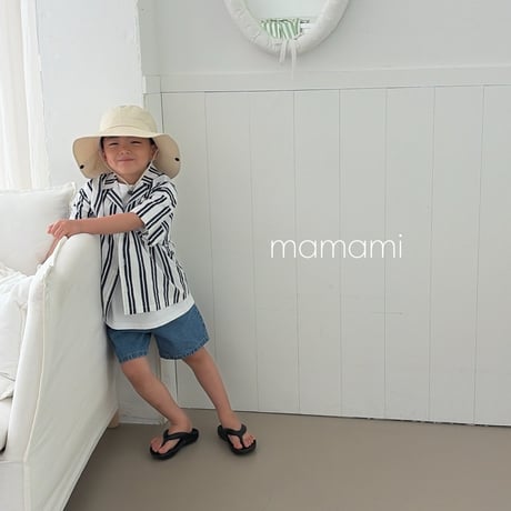 mamami/97. blue fit short P denim JS-JL