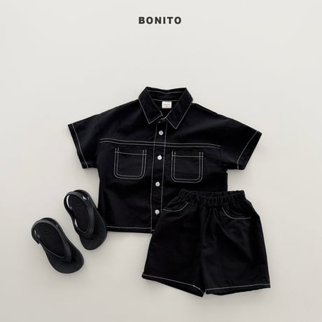 bonito/68. two pocket linen set? 12M-XL