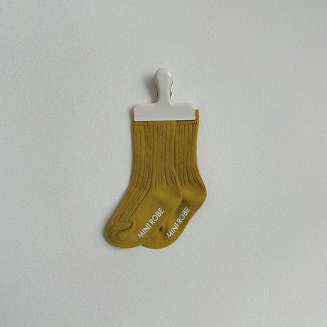 minirobe/45. Cotton Rib Socks 3 Set XS-M