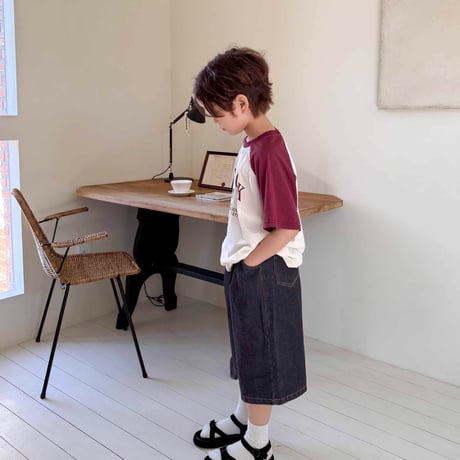 fromi/47. two color raglan T-shirt S-XL