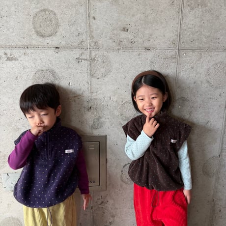pie/17. dot fleece vest XS-XL