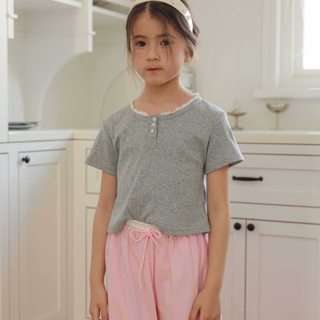 urbanrabbit/27. Eyelet Henley T-shirt JS-JM