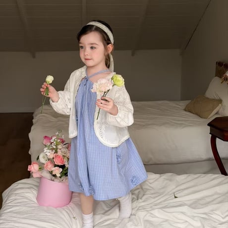 aiai/31. sky flower blue one-piece 90-130