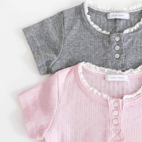 urbanrabbit/26. Eyelet Henley T-shirt XS-XL