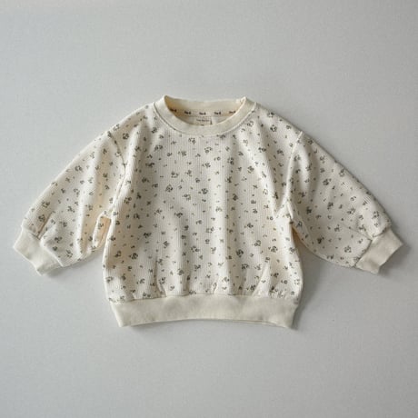 thebeige/8. Flower waffle sweatshirt XXS-L