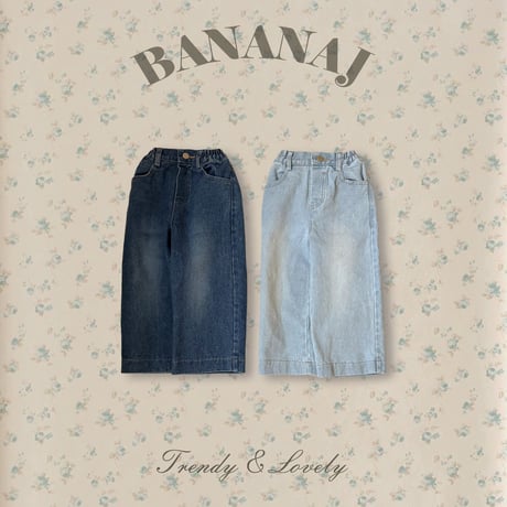 bananaj/40. signiture denim pants XS-JS