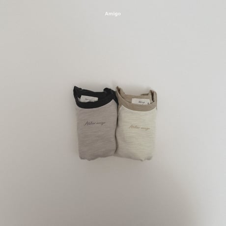 amigo/44. slave two color raglan  XS-XL