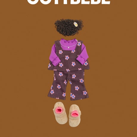 oottbebe/30. flower knit setup ( knit vest bootscut ) set XS(0-1Y)-XL(4-5Y)