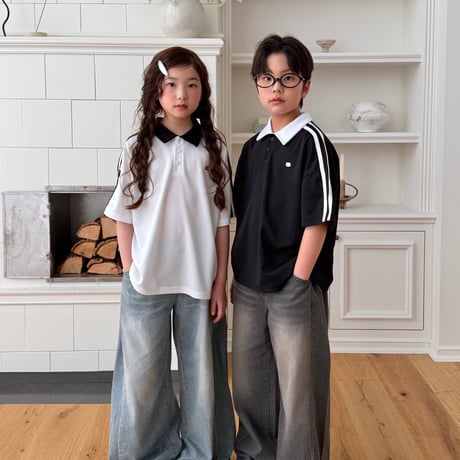 matilda/40. Airy two line collar T-shirt 15-19