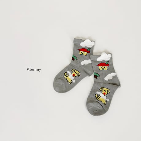 vbunny/78. puffy socks set M(130-150)-XL(180-210)