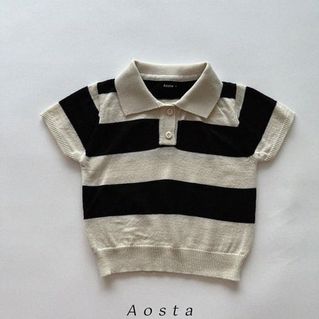 aosta/22. Knit Collar T S(1-2Y)-L(3-5Y)