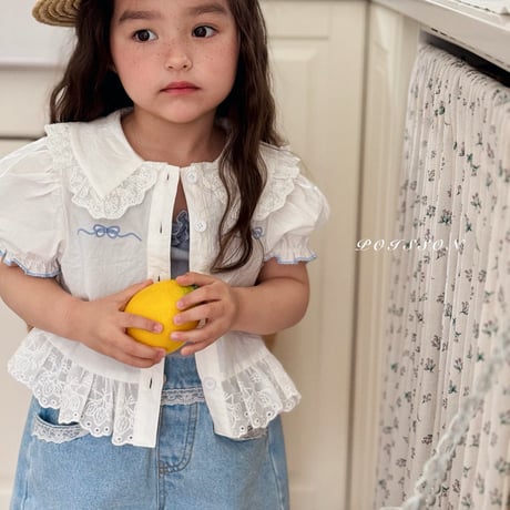 poisson/69. ribbon embroidery blouse S-XL