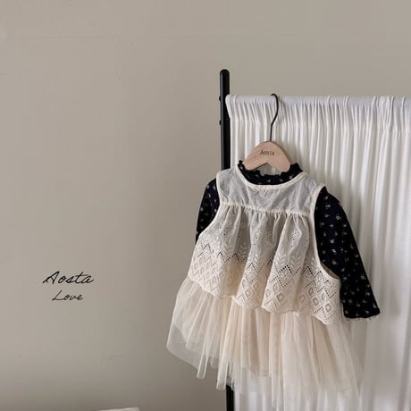 aosta/22. [Lace JennyOpen Vest] FREE