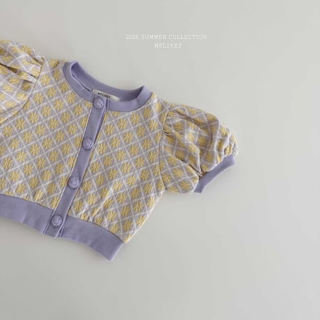 melikey/94. rika flower puff cardigan JS-JM