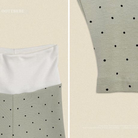 oottbebe/9. (bebe) shushu dot suit S(0-6M)-M(6-12M)