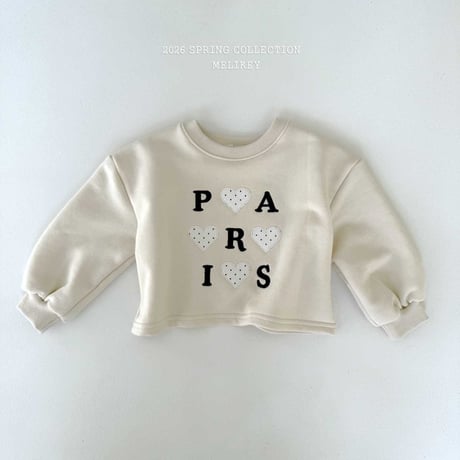 melikey/21. pari heart man-to-man XS-XL