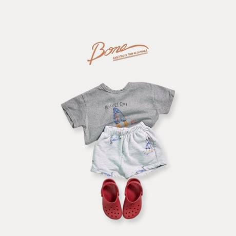 boneoune/3. rocket half t T-shirt XS-XL