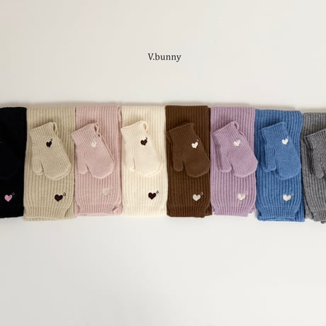 vbunny/62. heart embroidery muffler FREE