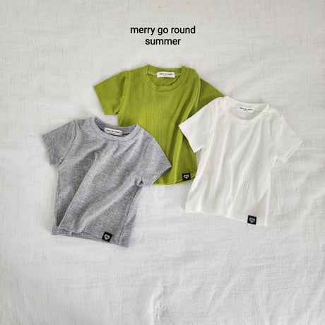merrygoround/41. soft half t T-shirt XS-2XL