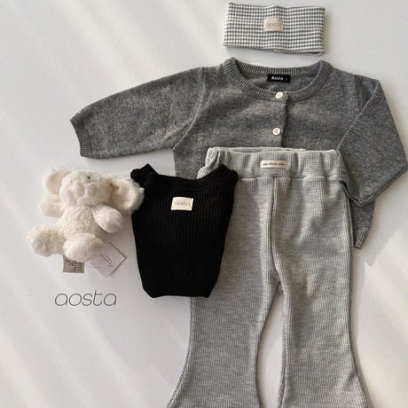 aosta/6. [Knit Cashmere Cardigan] S(1-2Y)-L(3-5Y)